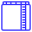 Computer keyboard with a blue power button key highlighted.